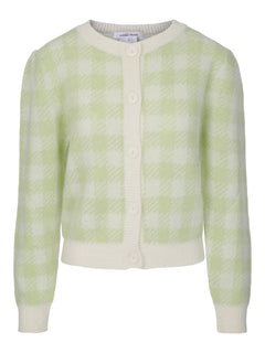 Florie Jacquard Cardigan - Lime Cream