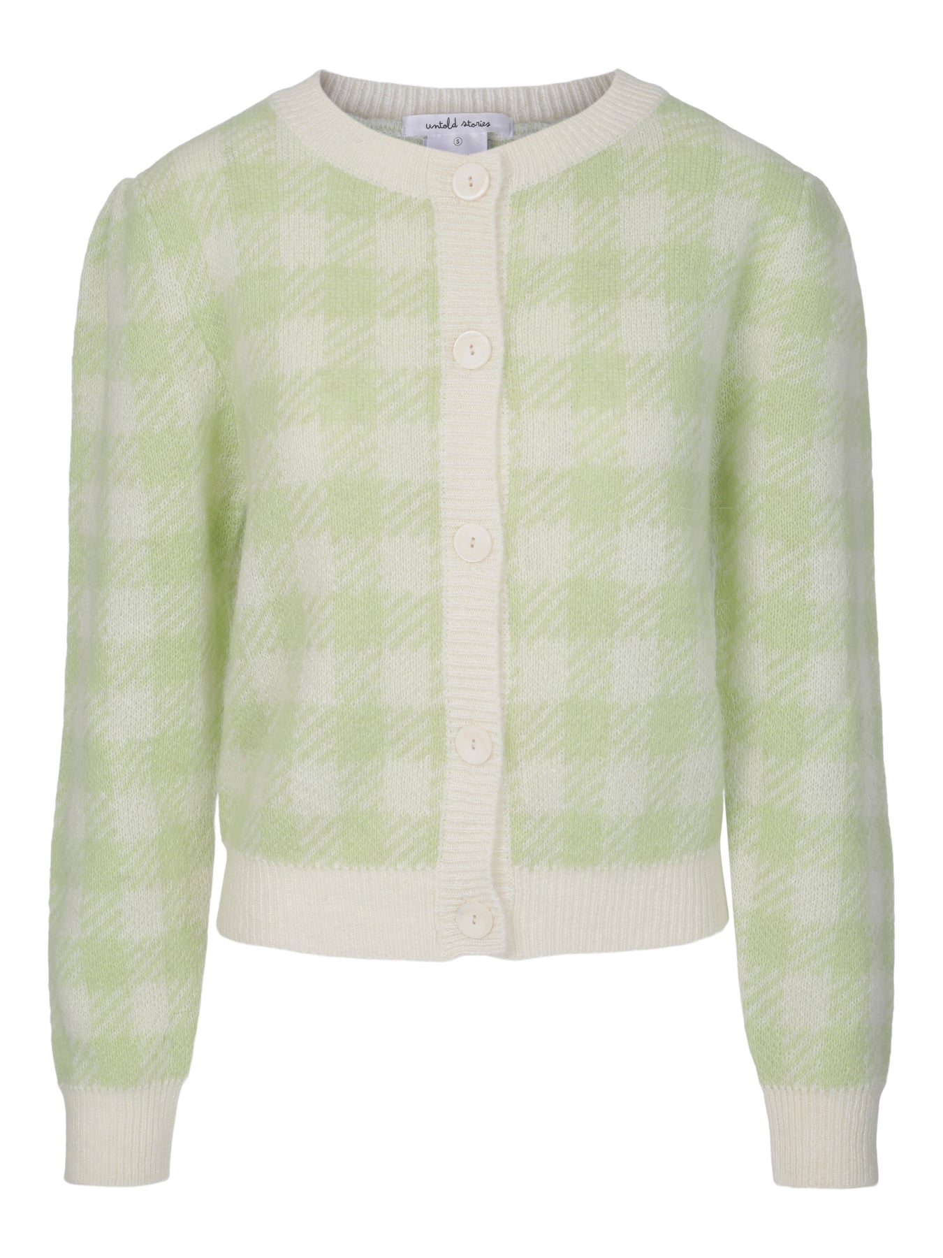 Florie Jacquard Cardigan - Lime Cream