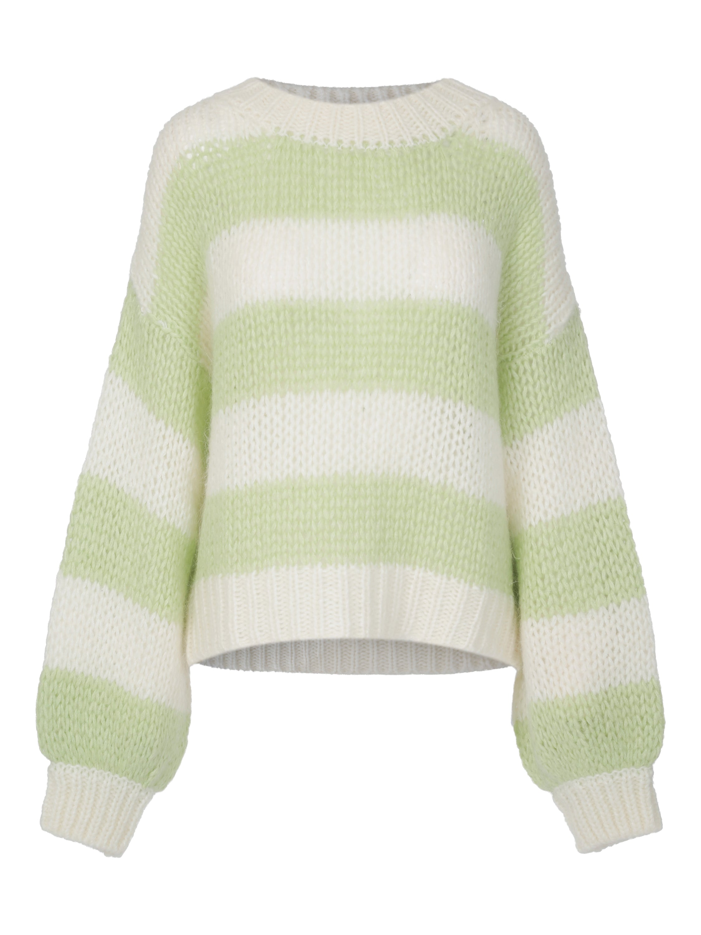Florie Stripe Sweater - Lime Cream