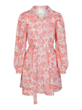 Forever Button Dress - Red Vintage Flower