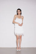 Fringe Dress - White