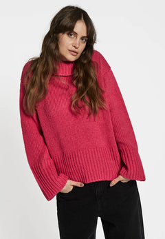 Fuscia Knit Top - Bright Pink