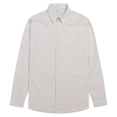 Striped Shirt L/S - White/Brown