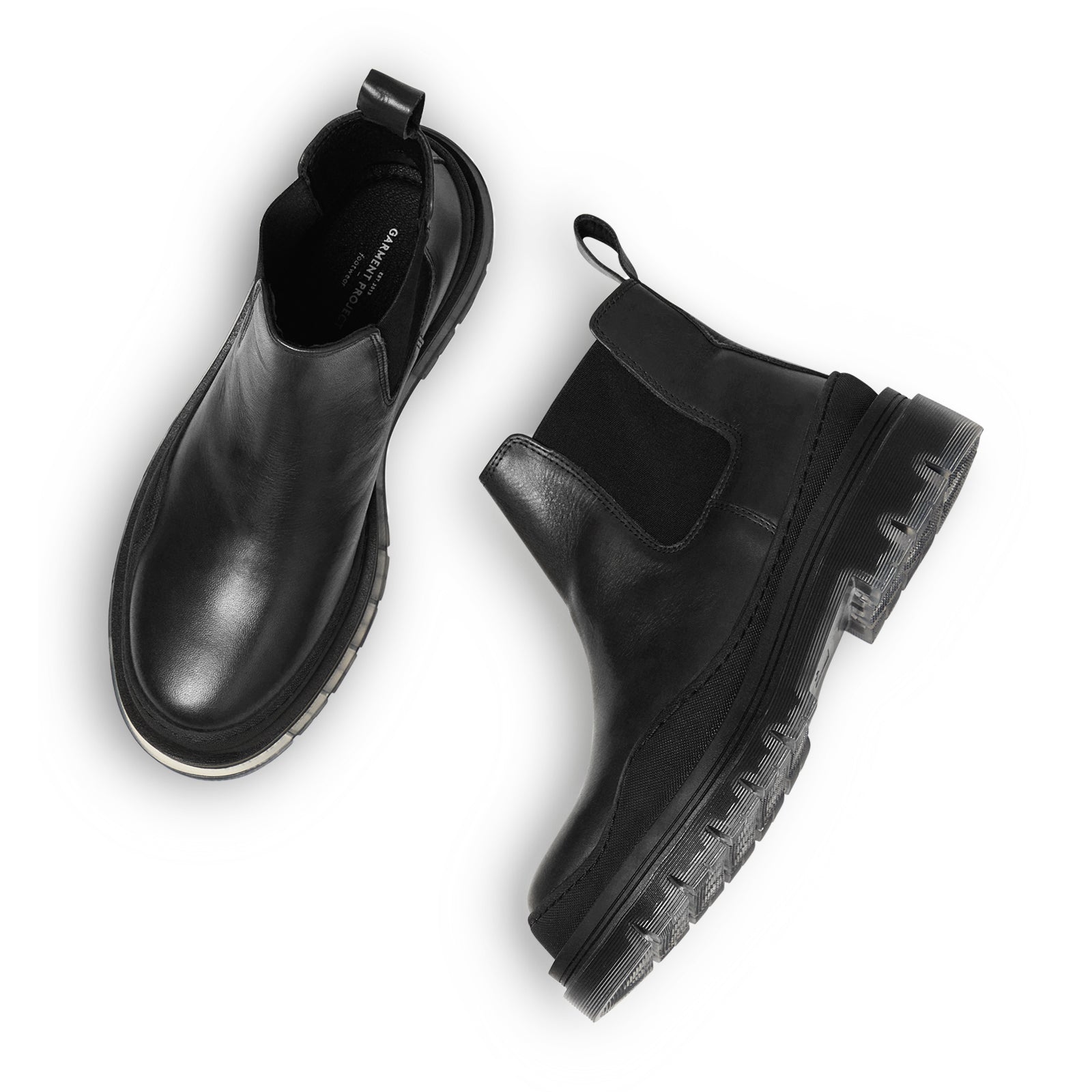 Lucido Transparent Chelsea - Black Leather