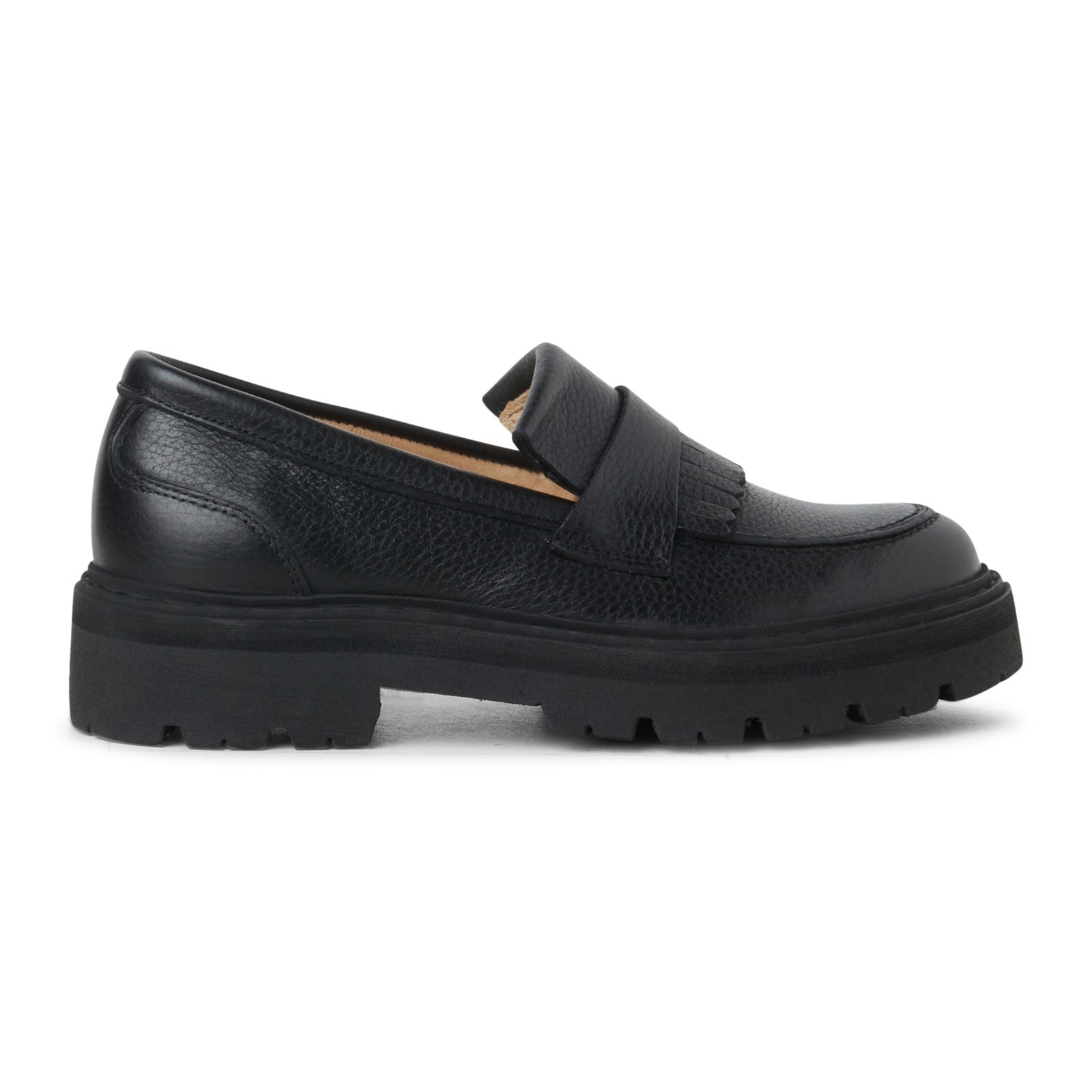 Spike Loafer - Black Grained Leather