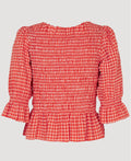Georgia Top - Papaya Check