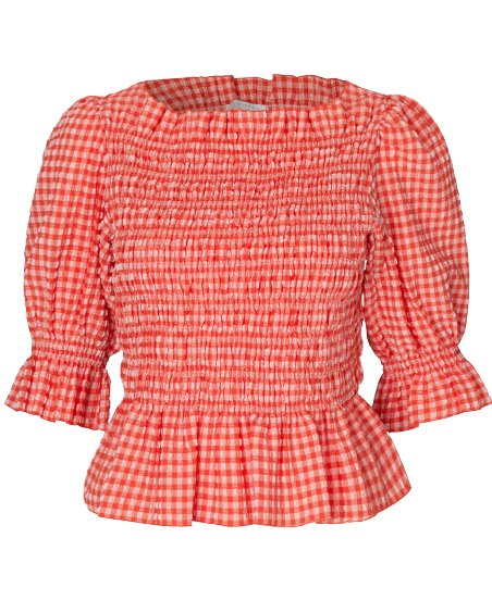 Georgia Top - Papaya Check