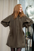 Luellagz Short Dress - Dark Olive