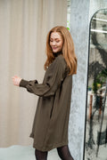Luellagz Short Dress - Dark Olive