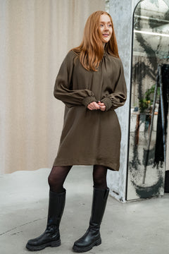 Luellagz Short Dress - Dark Olive