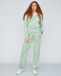 Robertson Classic Velour Zip Hoodie - Grayed Jade