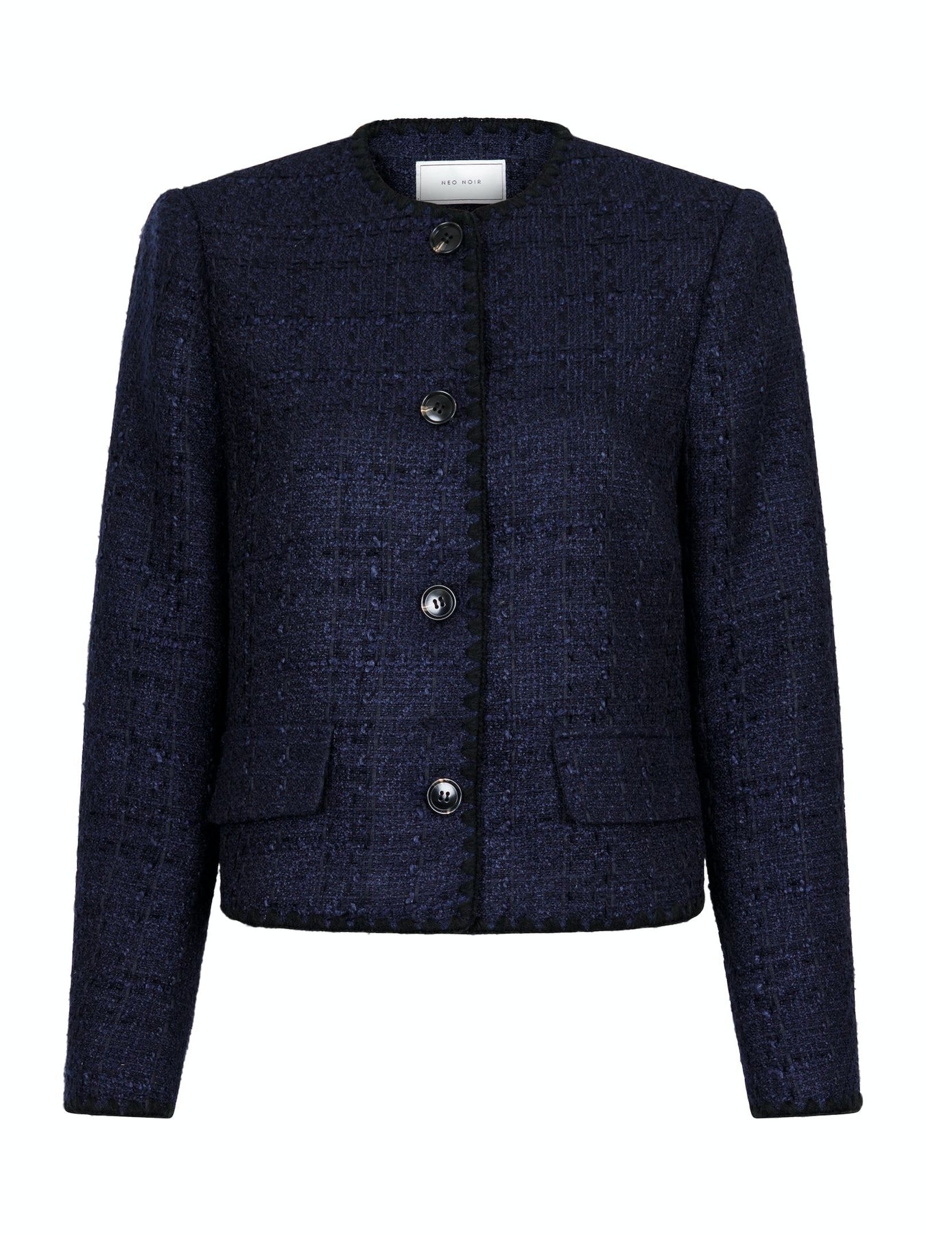 Helina Heavy Boucle Jacket - Navy