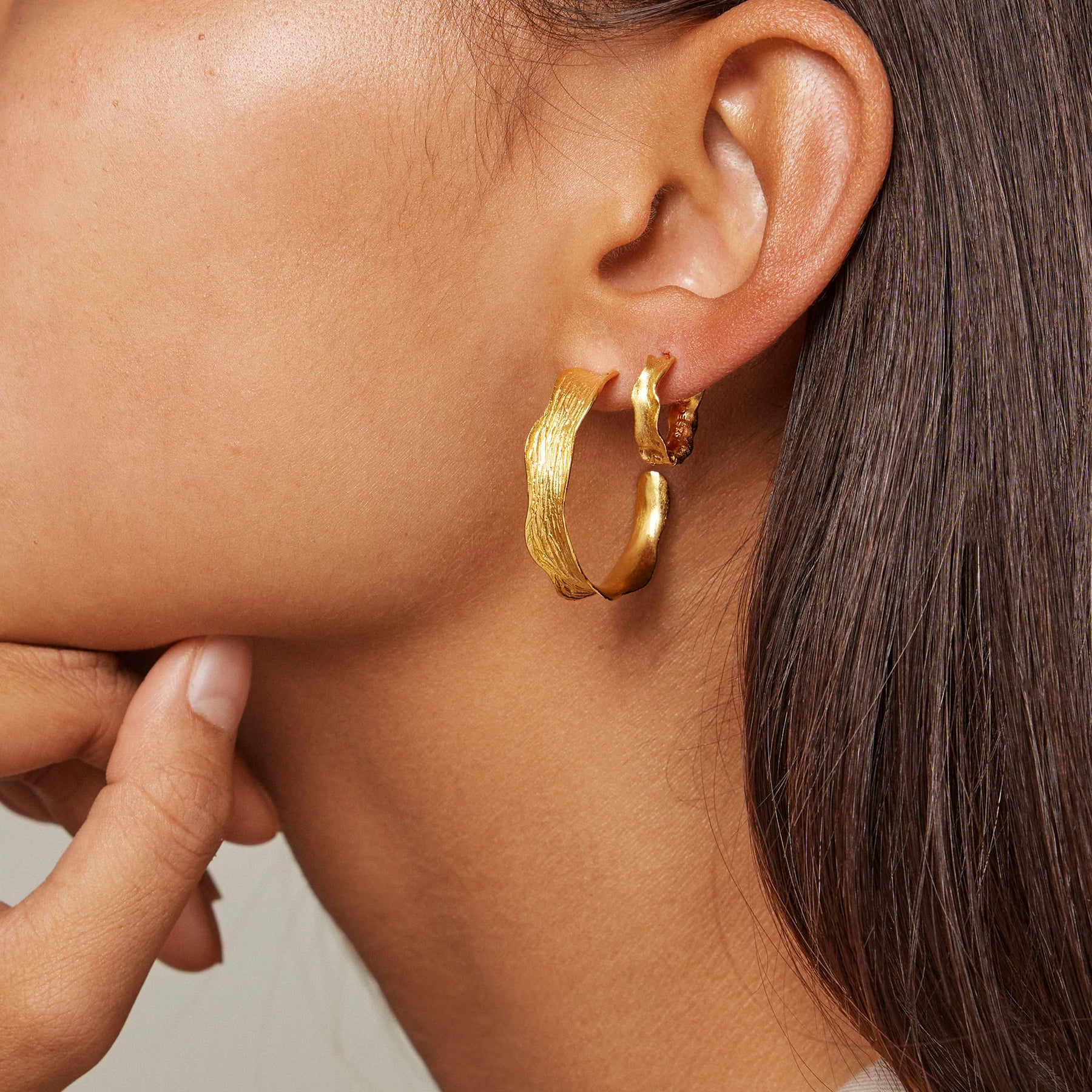 Ane Large Hoops - Gold