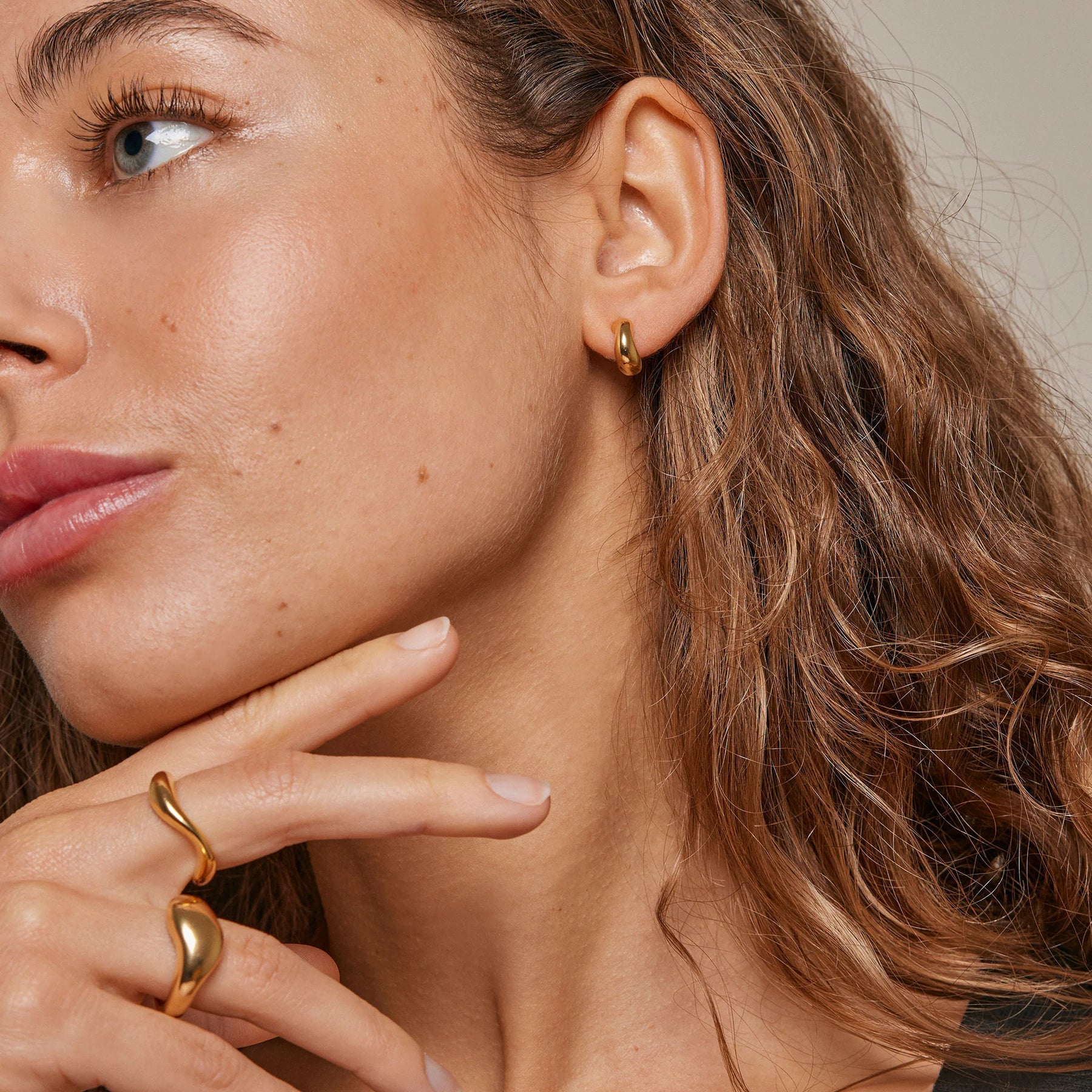 Gianna Small Hoops - Gold