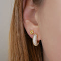 Sparkling Luna Hoops - Clear CZ