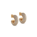 Sparkling Luna Hoops - Clear CZ