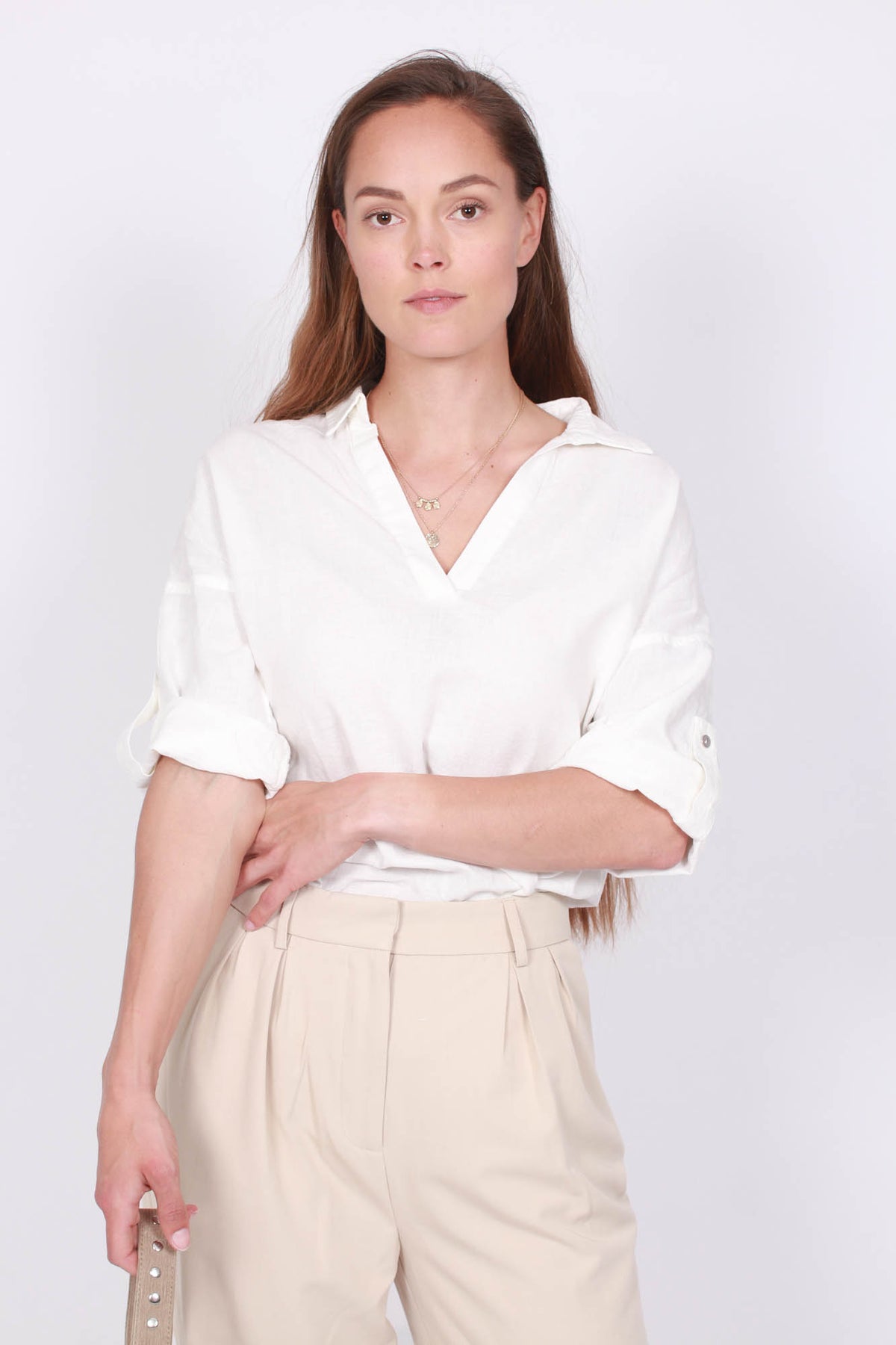 BrizaIW Shirt - Pure White - InWear - Bluser & Skjorter - VILLOID.no