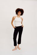 Alice Cropped Flare Pant - Black