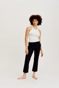 Alice Cropped Flare Pant - Black