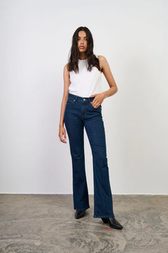 Tara Flare Wash Excl. Blue - Denim Blue