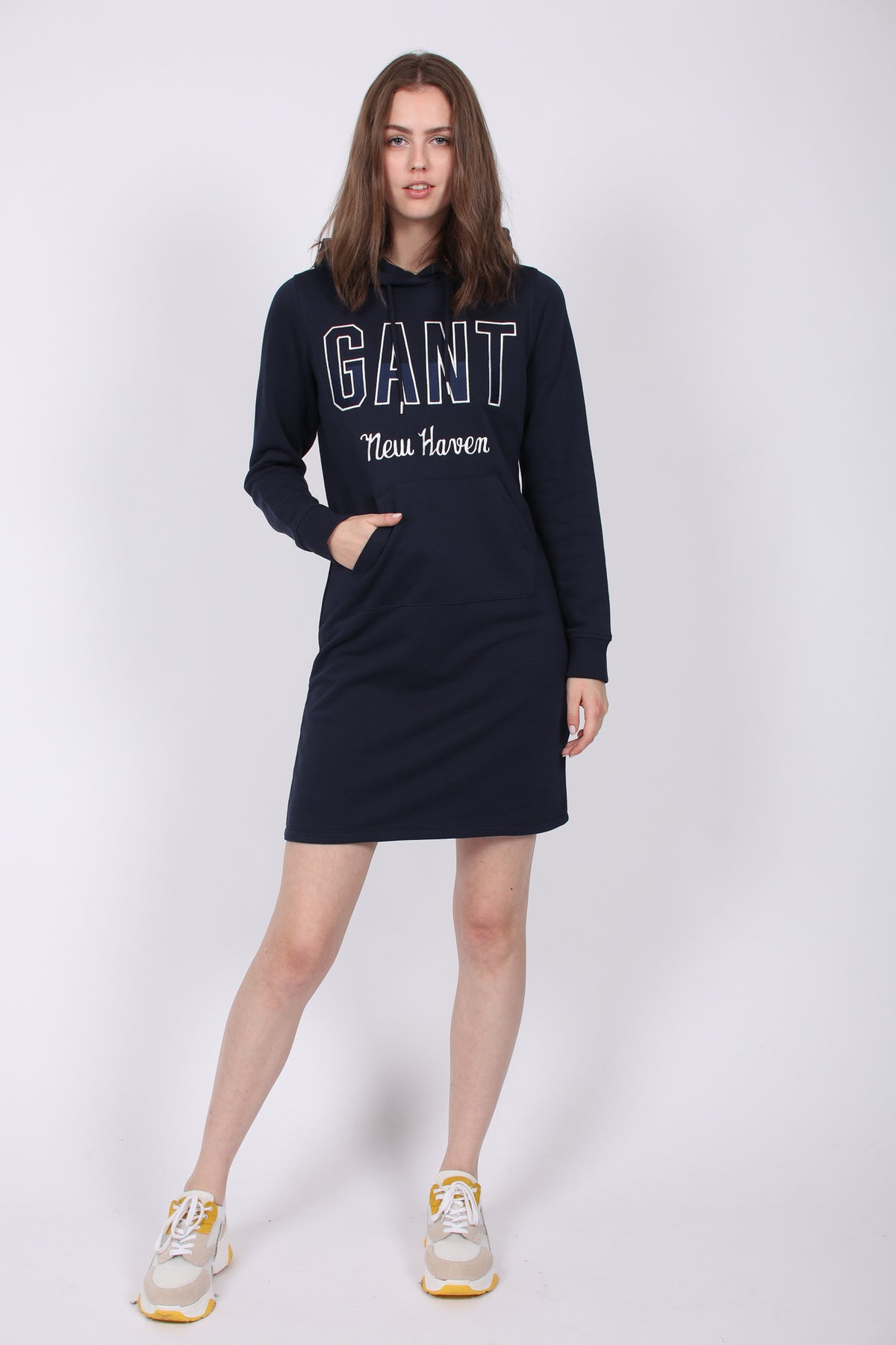 Gant N.H Hoodie dress - Evening Blue - GANT - Kjoler - VILLOID.no