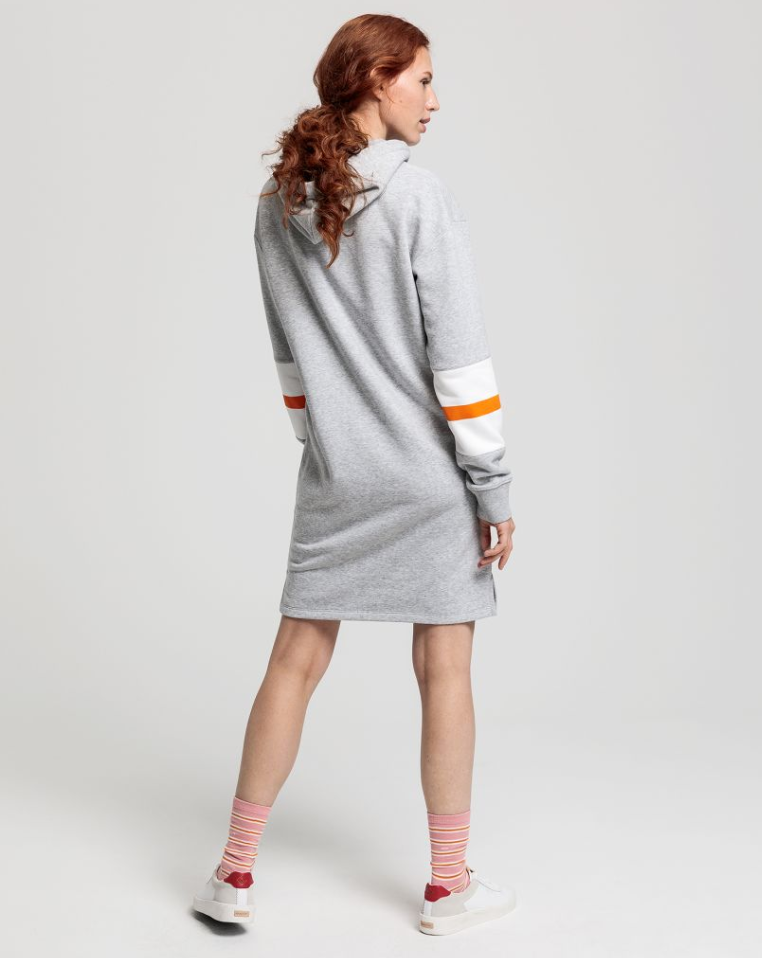 Graphic Block Stripe Dress - Light Grey Melange - GANT - Kjoler - VILLOID.no