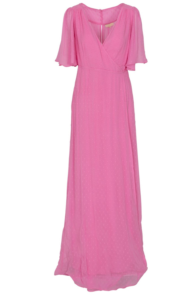 Delicate Semi Wrap Dress - Pink - ByTimo - Kjoler - VILLOID.no
