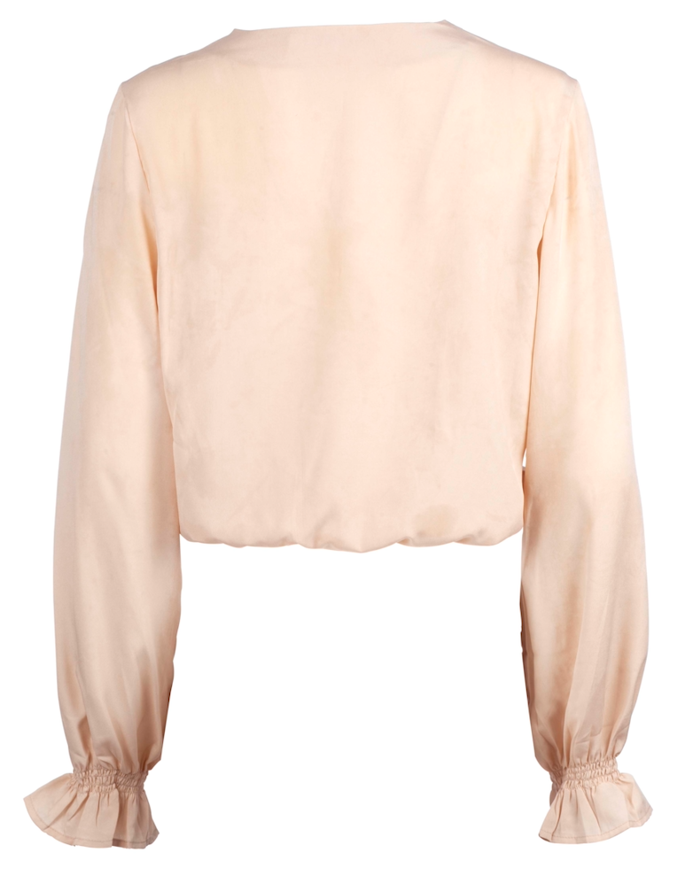 Wrap Over Blouse - Light Beige - NA-KD - Bluser & Skjorter - VILLOID.no