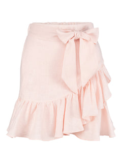 Julli Linen Skirt - Dusty Pink