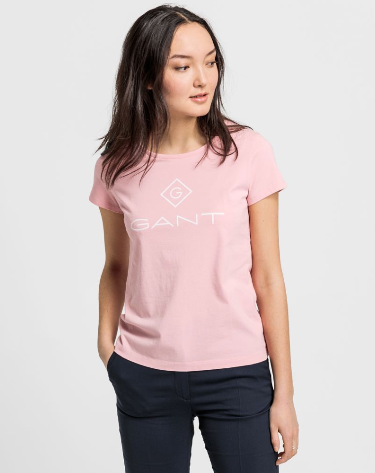 Gant Lock Up SS T-shirt - Summer Rose - GANT - T-skjorter & Topper - VILLOID.no