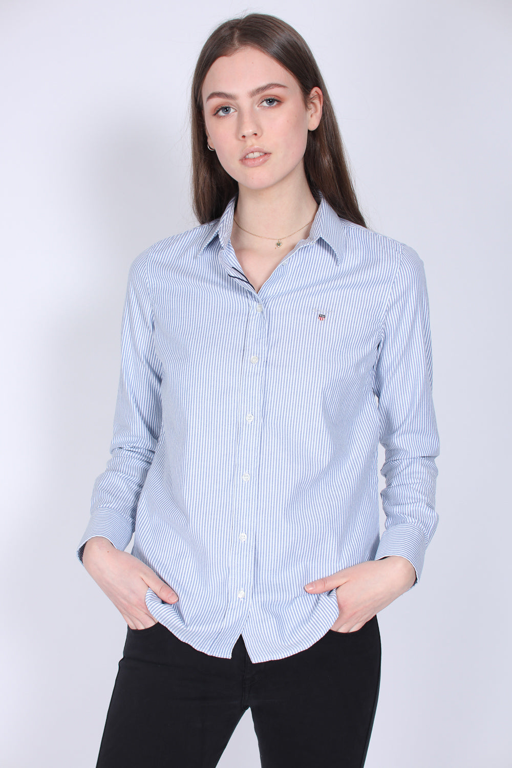 Stretch Oxford banker shirt - Nautical blue - GANT - Bluser & Skjorter - VILLOID.no