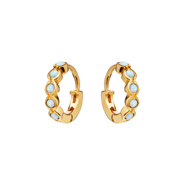 Kanya Earrings Blue Opal Gold