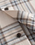 Keanu Check Twill Shirt - Ivory/Dark Sand