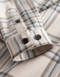 Keanu Check Twill Shirt - Ivory/Dark Sand