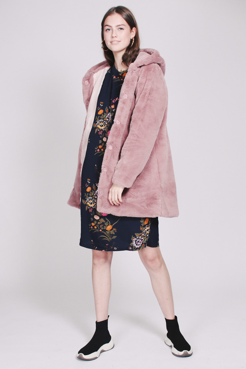 Chloe Hood Jacket - Pink - Ella & il - Jakker - VILLOID.no