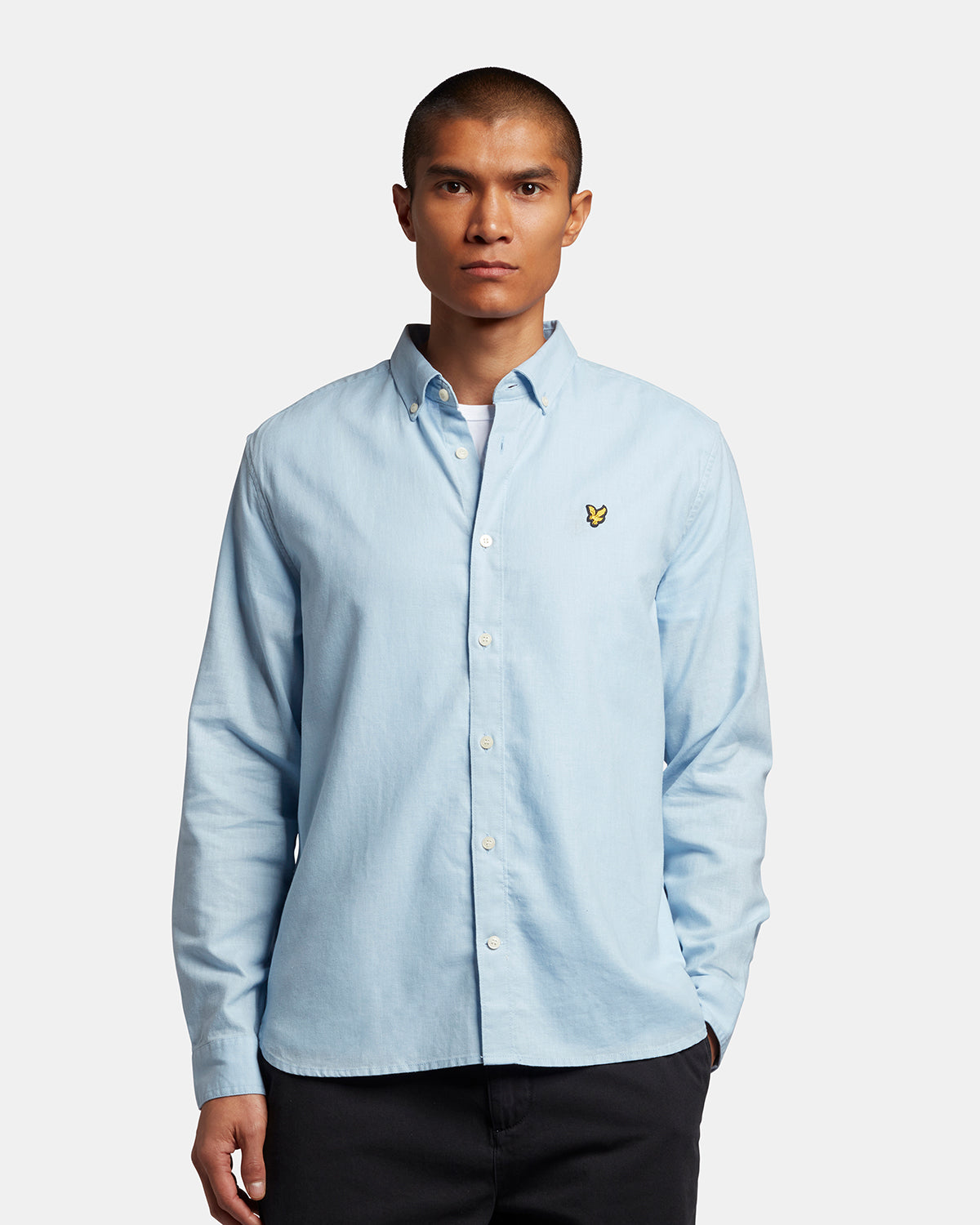 Cotton Linen Shirt - Light Blue
