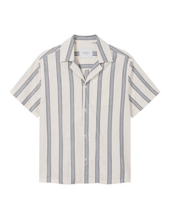 Lawson Stripe Ss Shirt - Ivory/India Ink