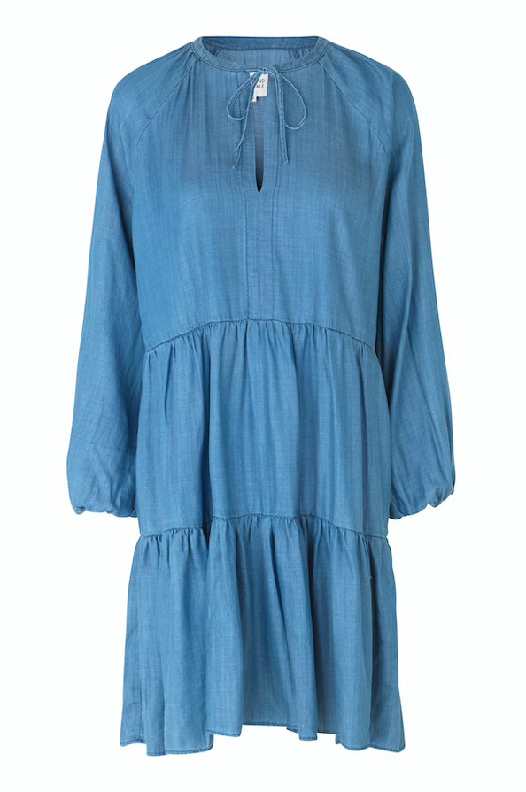 Lilla LS Dress - Blue Denim - Second Female - Kjoler - VILLOID.no