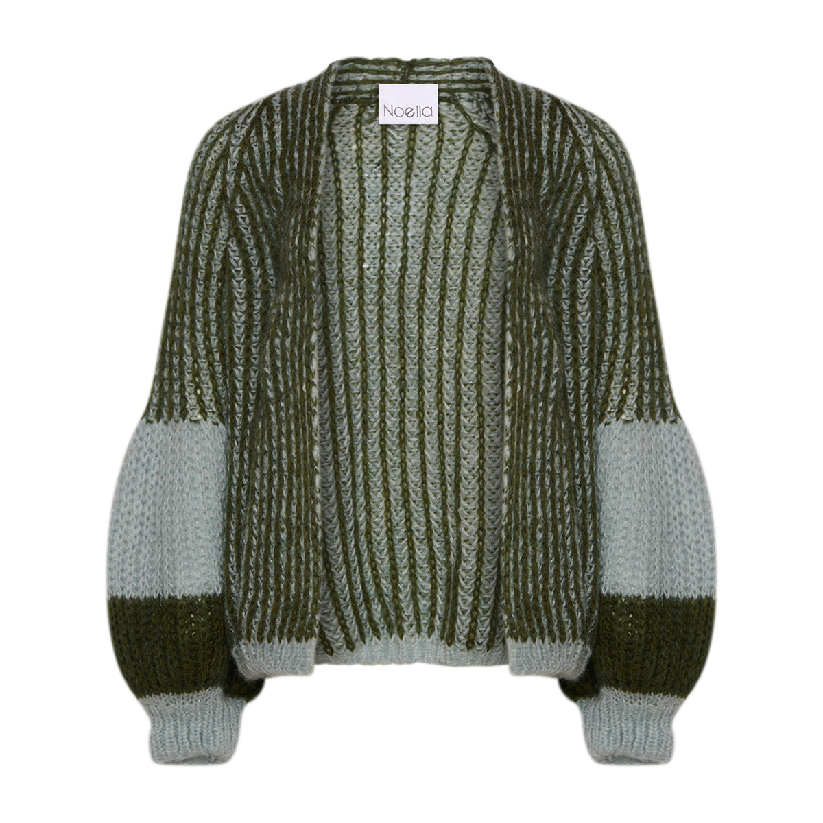 Liana Knit Cardigan - Light Blue/Army