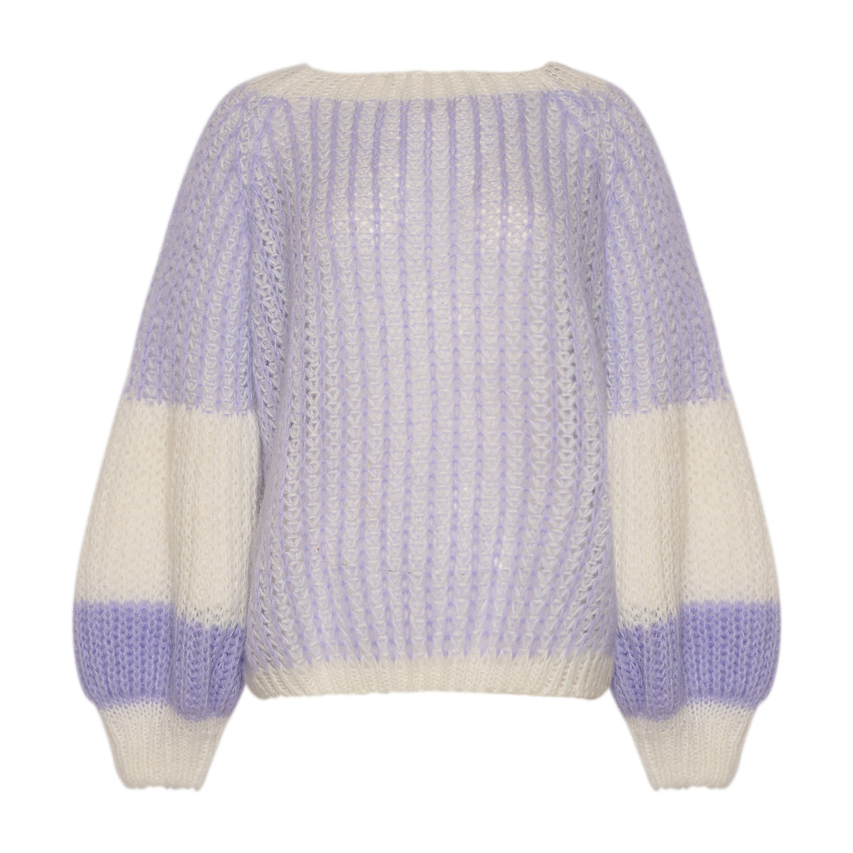 Liana Knit Sweater - Lavender/White