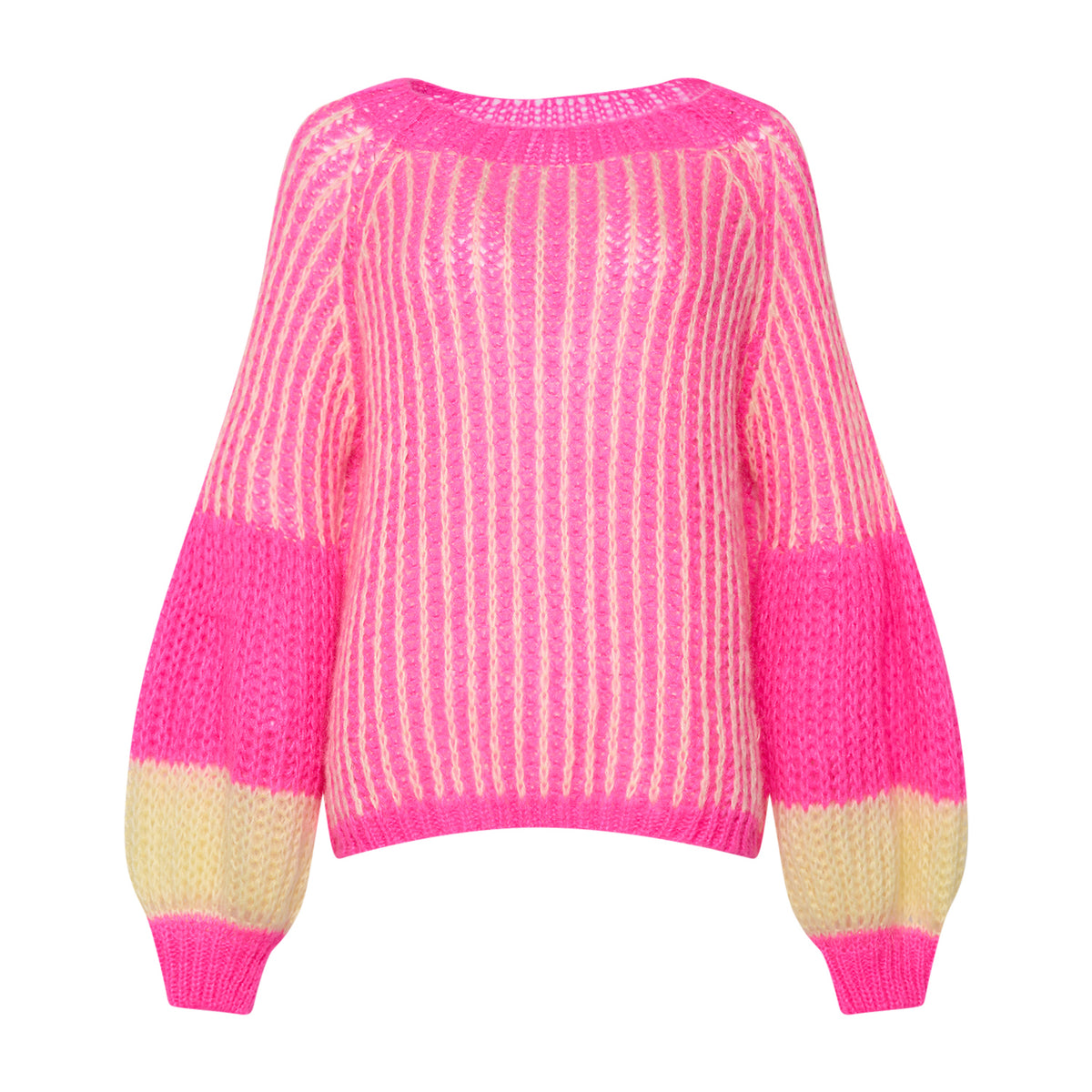 Liana Knit Sweater - Pink/Yellow Mix