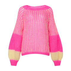 Liana Knit Sweater - Pink/Yellow Mix