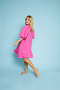 Lovely Linendress - Strong Pink