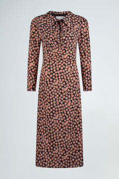 Margot Marseille Long Dress - Brun Et Orange