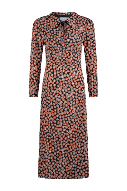 Margot Marseille Long Dress - Brun Et Orange