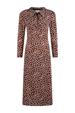 Margot Marseille Long Dress - Brun Et Orange