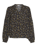 Bellaris Jalina Top Aop - Black Flowers