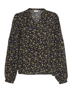 Bellaris Jalina Top Aop - Black Flowers