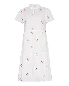 Elvyne Ss Emb Dress - Bright White