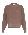 Idarose Jilli O Neck Pullover - Chocolate Chip